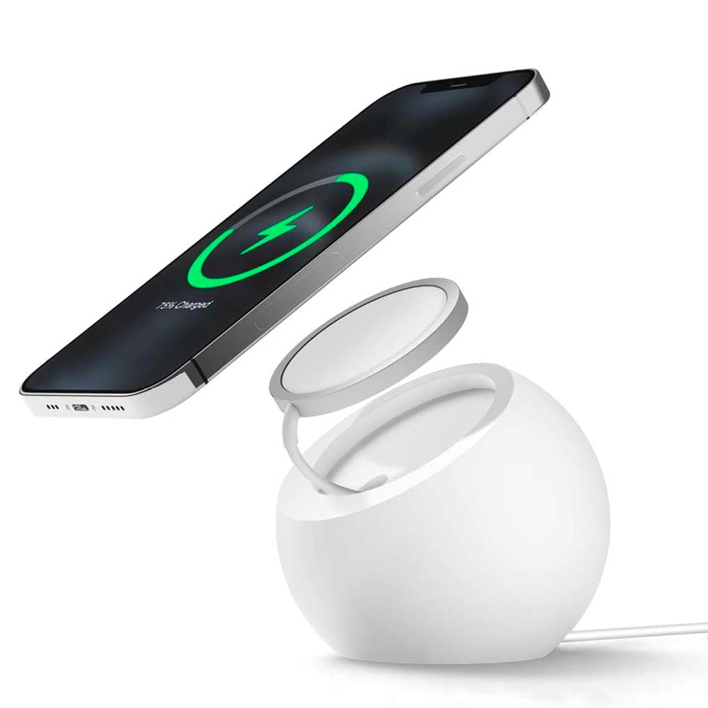 Ball Shape Magnetic Silicone Charging Desk Holder Stand for Magsafe IPhone 13 14 Pro Macsafe Charger Dock Station Accessories