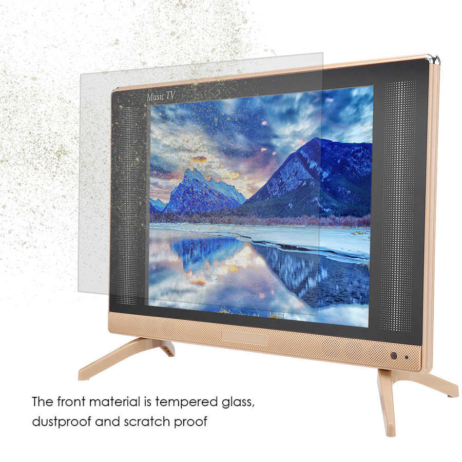 24 Inch High Definition LCD TV with Remote Controller Portable Mini Television with Bass Sound Quality AU Plug 110-240V