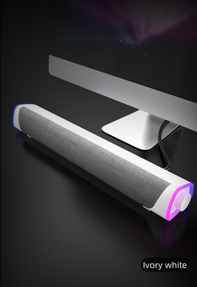 Desktop Computer Speaker Sound Bar 9D Stereo Dual Speaker Subwoofer Wired Bluetooth PC LED Player For Home Cool Macbook Laptops