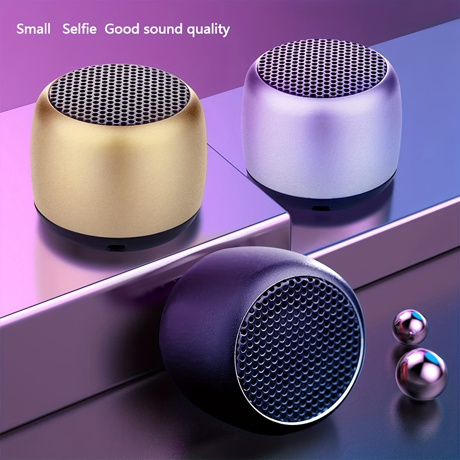 Small Metal Bluetooth Speaker Portable Wireless Speaker Mini Mobile Outdoor Loud Subwoofer Music Box M1 Small Steel Cannon