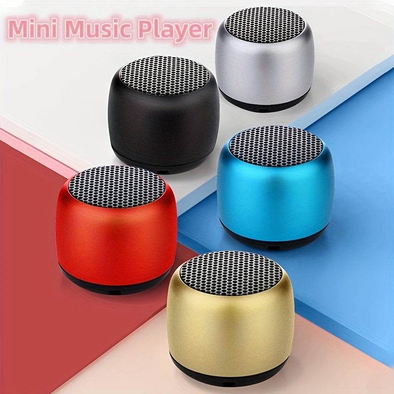 Small Metal Bluetooth Speaker Portable Wireless Speaker Mini Mobile Outdoor Loud Subwoofer Music Box M1 Small Steel Cannon