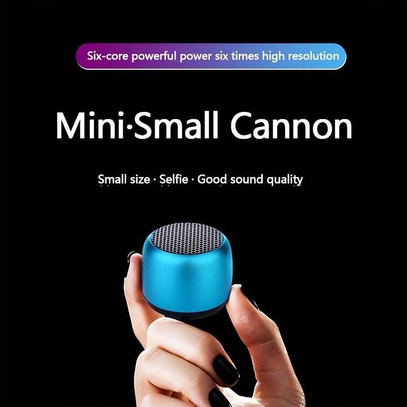 Small Metal Bluetooth Speaker Portable Wireless Speaker Mini Mobile Outdoor Loud Subwoofer Music Box M1 Small Steel Cannon