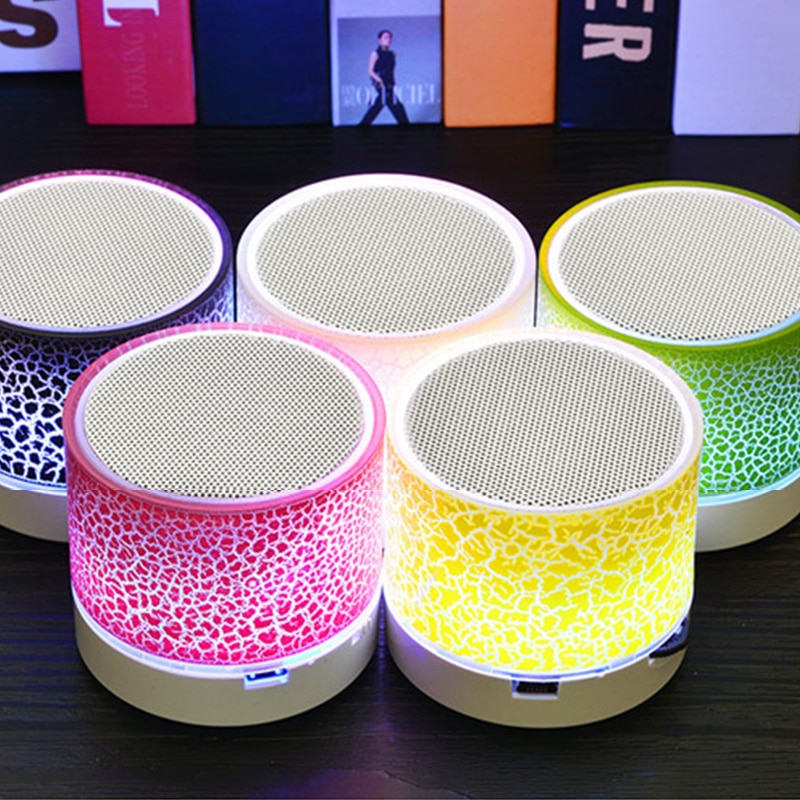 New Mini Portable Car Audio A9 Dazzling Crack LED Wireless Bluetooth 4.1 Subwoofer Speaker TF Card