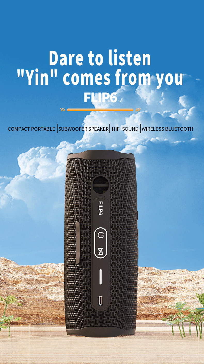 Flip6 Wireless Bluetooth Version 5.1 Portable Sound Speaker Multi-function Outdoor Card TWS Bluetooth Audio Subwoofer Stereo