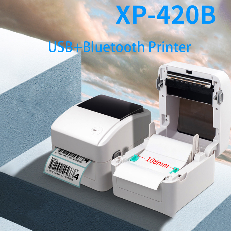 Custom 152MM/S Thermal Label/Sticker/Waybill Printer Xprinter XP-420B Barcode Paper Support QR Code for DHL Fedex EMS Express