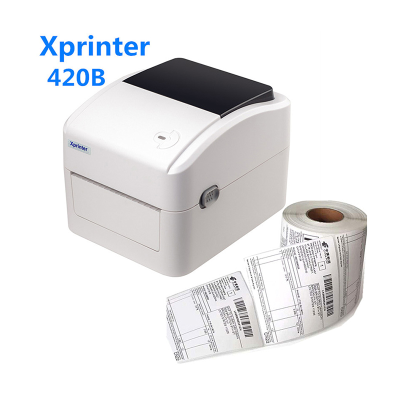 Custom 152MM/S Thermal Label/Sticker/Waybill Printer Xprinter XP-420B Barcode Paper Support QR Code for DHL Fedex EMS Express