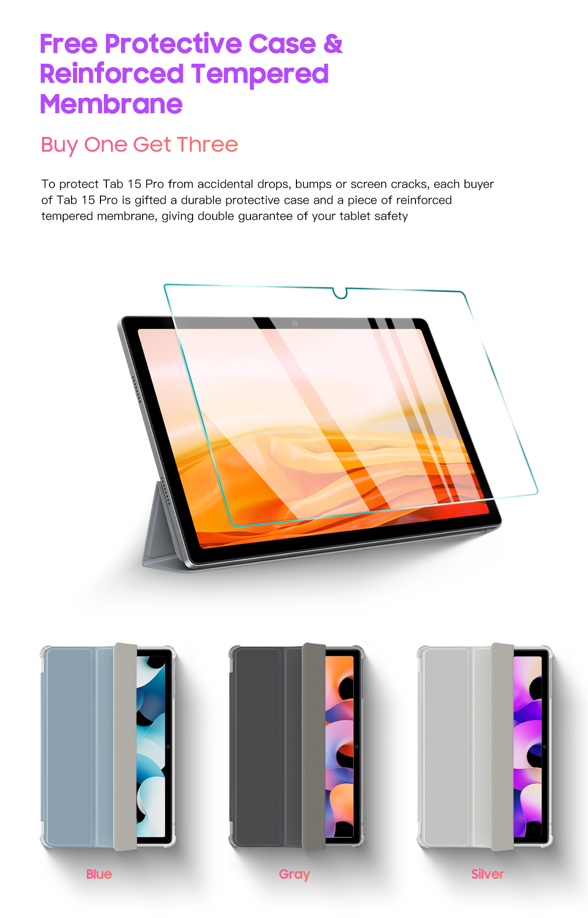 Blackview Tab 15 Pro Tablet 10.5'' FHD+ Display Pad 8280mAh T606 Octa Core 8GB+256GB Android 12 Tablets 13MP Camera Dual 4G PC