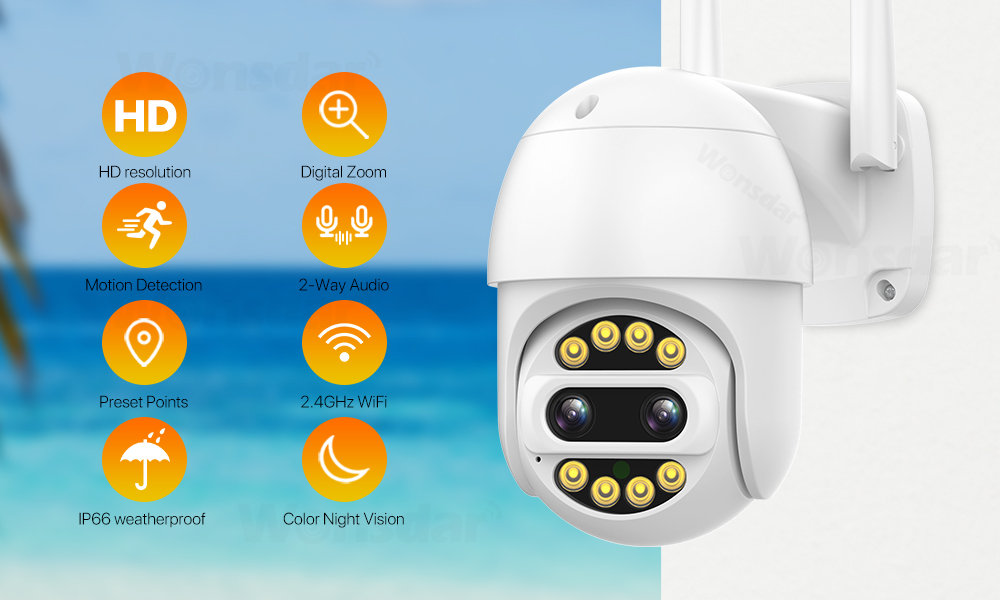 8MP HD WIFI IP Camera Outdoor 8X Zoom Wireless CCTV Camera 5MP P2P Security PTZ Camera 4MP Dual Lens Video Surveillance iCSee