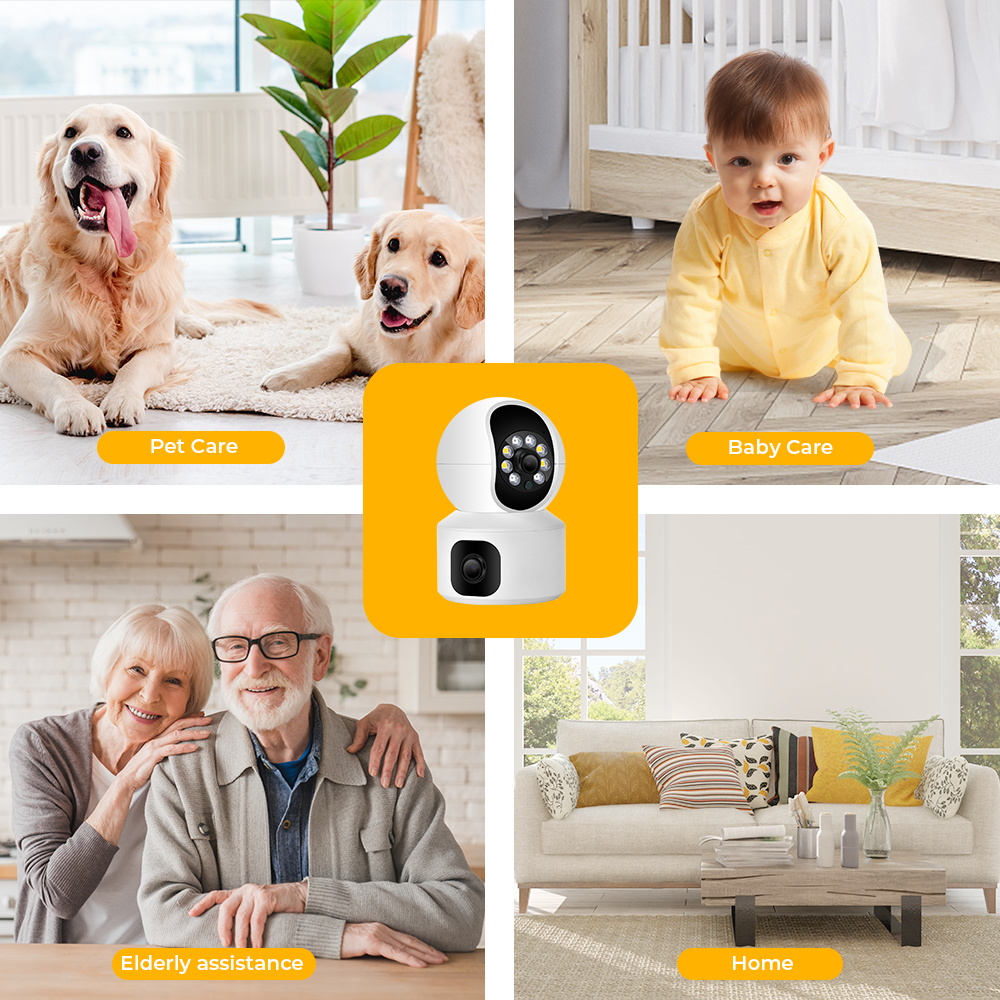 4MP 2K WIFI Camera Home Security Indoor Surveillance Camera Baby Pet Monitor Auto Tracking Dome Wireless PTZ IP Camera P2P ICsee