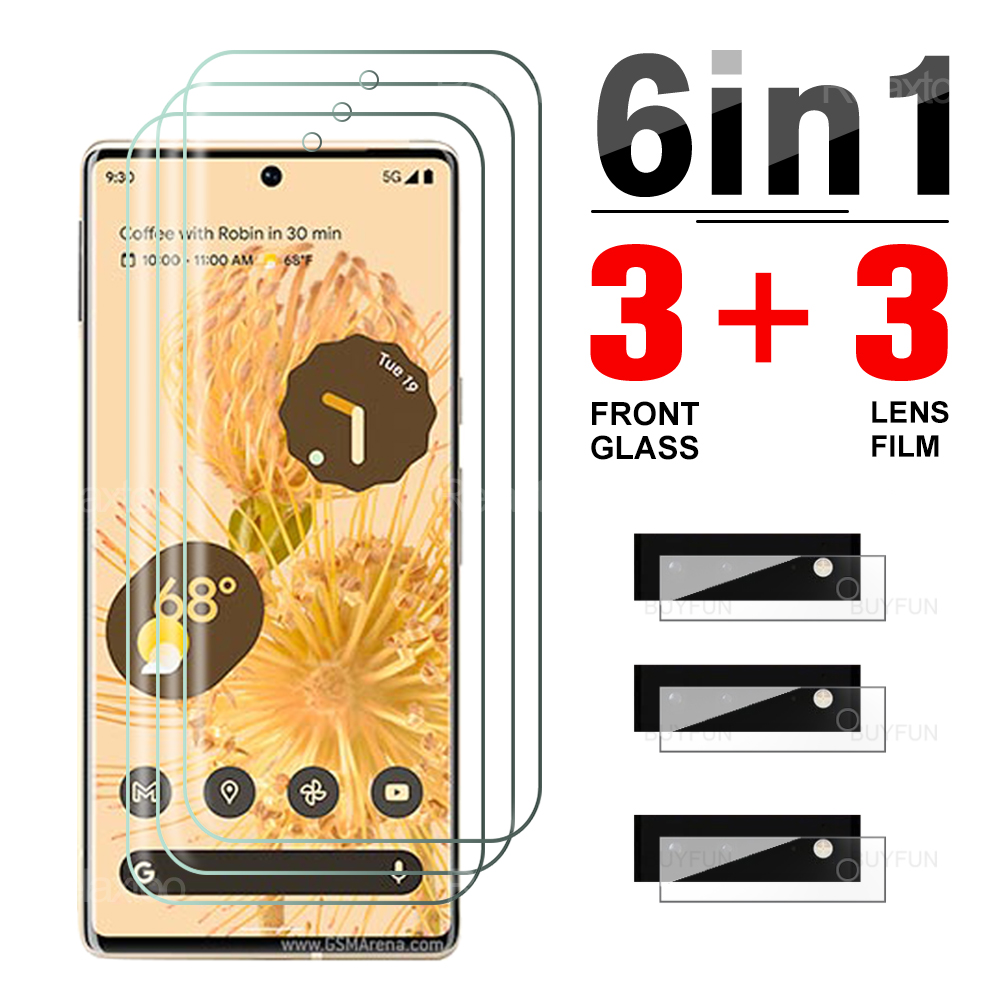 6 in 1 Hydrogel Film For Google Pixel 6 7 7pro Full Cover Screen Protector Lens Film For Pixel Piexl 6 6a Protective Glass