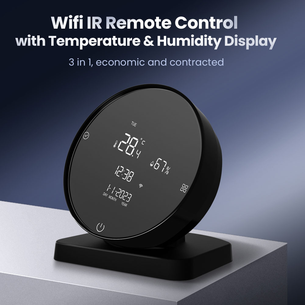 WiFi Tuya Smart Temperature Humidity Sensor Work with Alexa Google Home IR Remote Control Hygrometer Thermometer