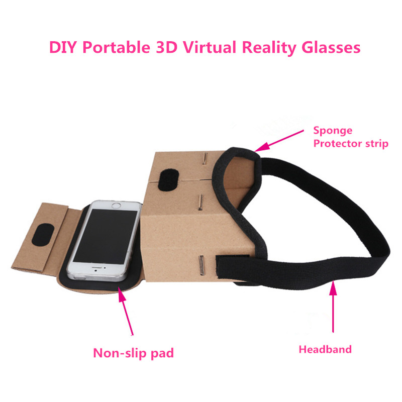 Google Cardboard Style Virtual Reality VR Glasses for 3.5 - 6.0 Inch Smartphone Glass for Iphone for Samsung Smart Glasses