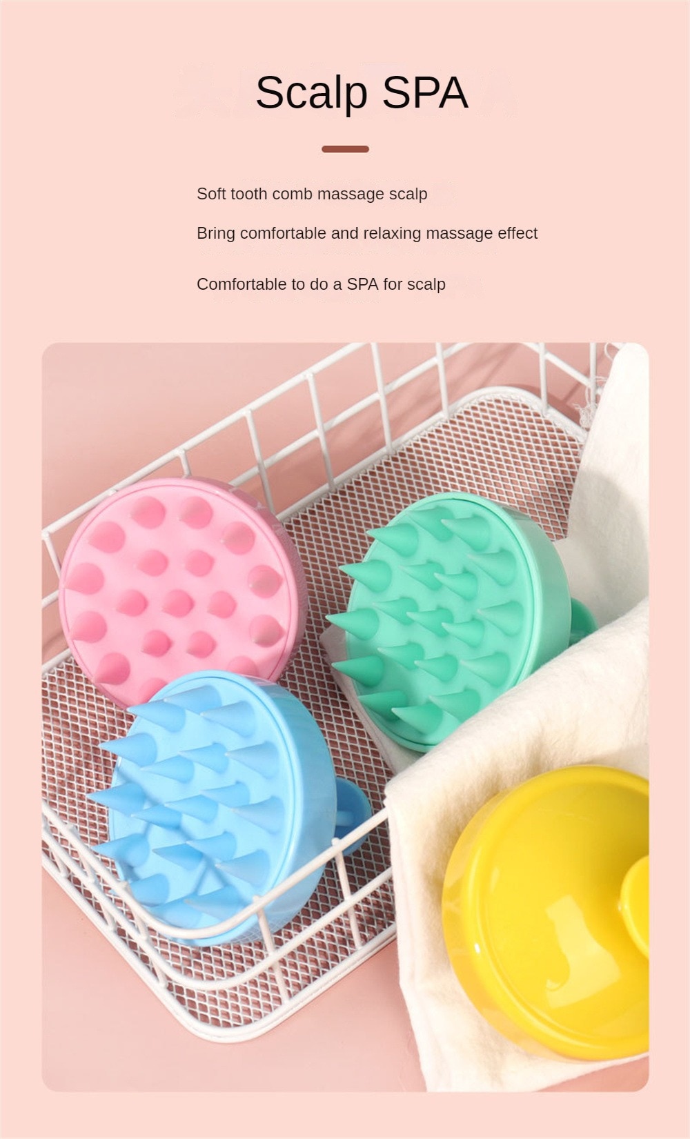 1 PCS Soft Silicone Head Scalp Massage Comb Shampoo Brush Hair Washing Comb Shower Brush Head Massage Hair Hairdressing Tool