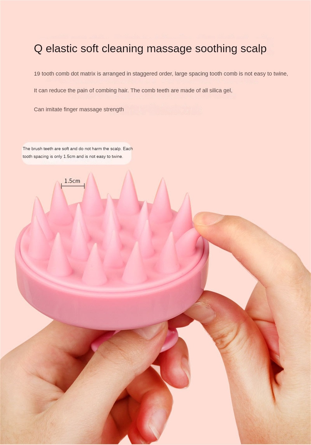 1 PCS Soft Silicone Head Scalp Massage Comb Shampoo Brush Hair Washing Comb Shower Brush Head Massage Hair Hairdressing Tool