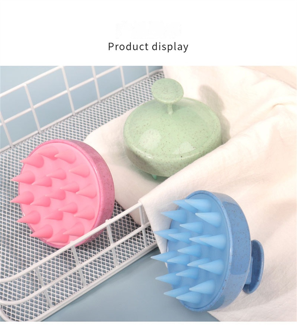 1 PCS Soft Silicone Head Scalp Massage Comb Shampoo Brush Hair Washing Comb Shower Brush Head Massage Hair Hairdressing Tool