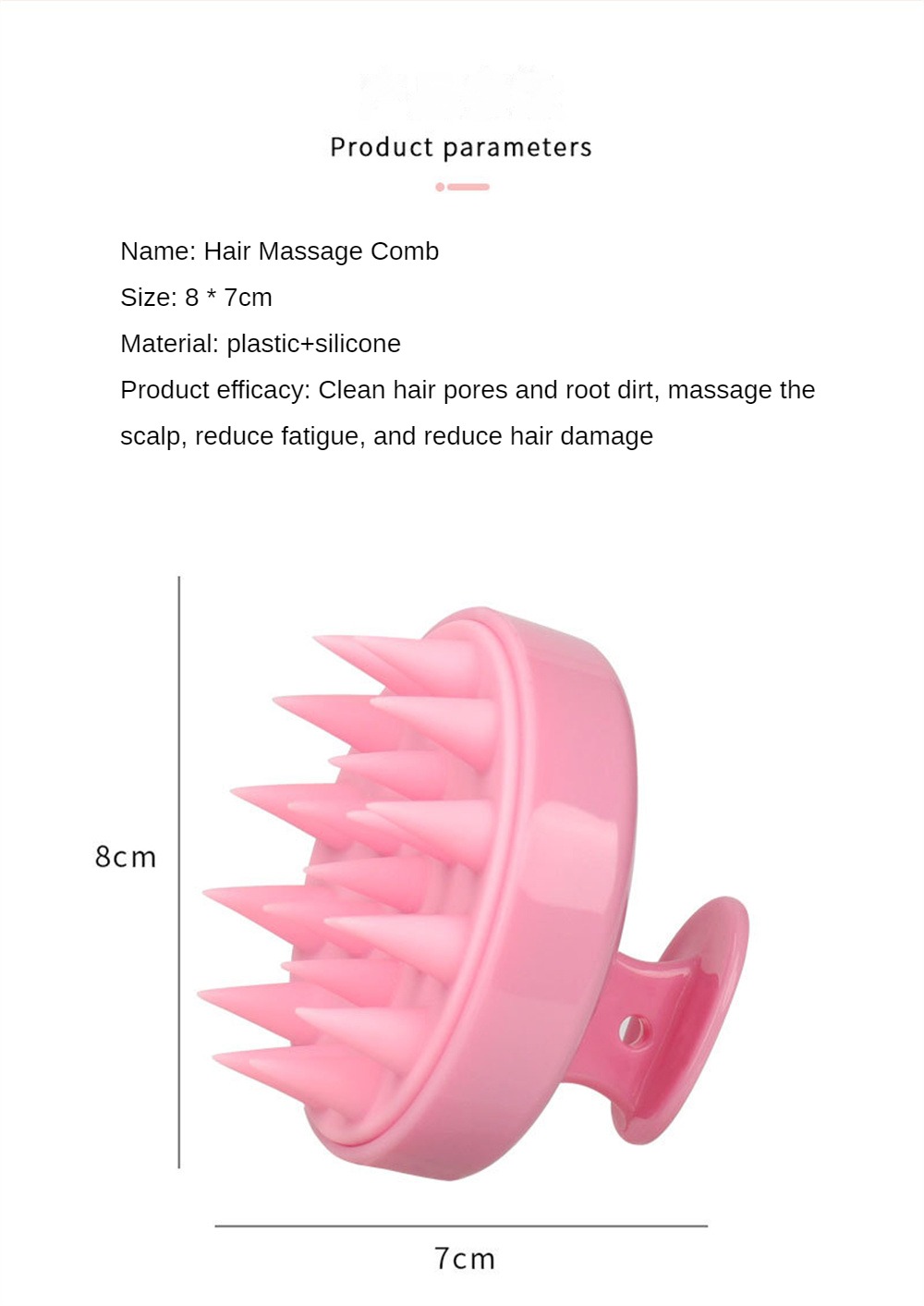 1 PCS Soft Silicone Head Scalp Massage Comb Shampoo Brush Hair Washing Comb Shower Brush Head Massage Hair Hairdressing Tool