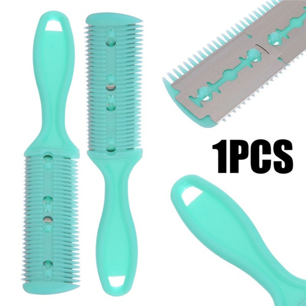 1PCS Double Sides Hair Razor Comb With 2 Removable Blades Cutter Cutting Thinning Shaper Haircut Trimmer Styling Tool