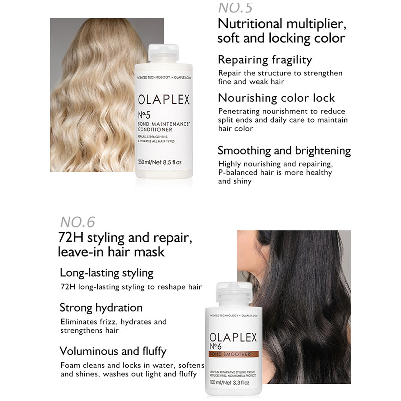 Original Olaplex Full Range Of Hair Mask Shampoo No.1-8 Hair Care Oil Damaged Soft Temperature Repair Hair Oil Nursing Essential