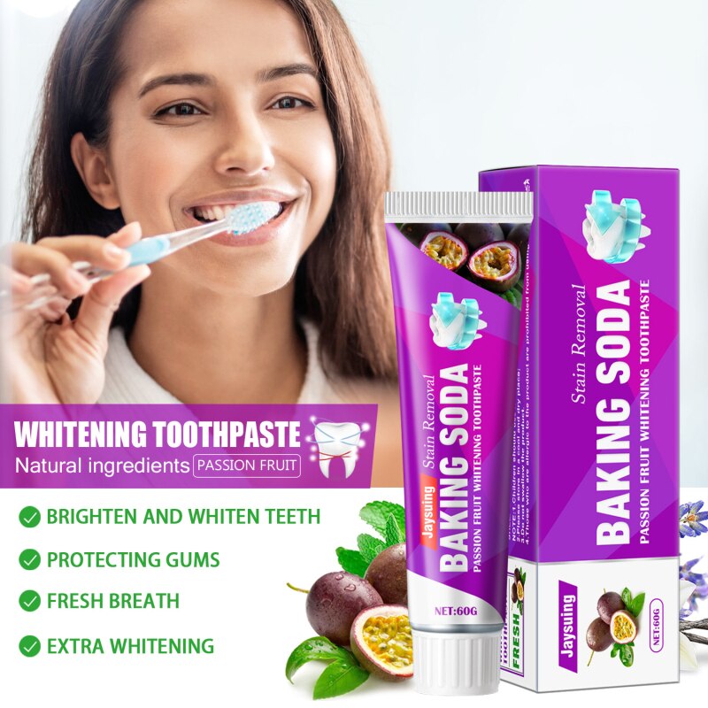 Baking Soda Toothpaste Teeth Whitening Cleansing Teeth Stains Removal Breath Freshen Fruit Flavor Tooth Paste Teeth Whitening