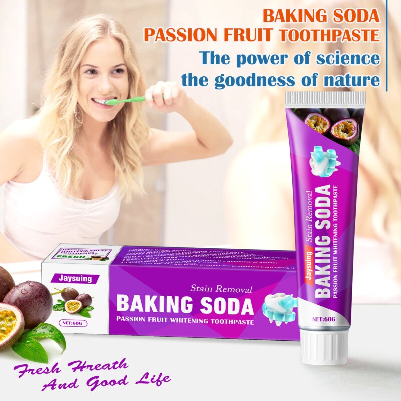 Baking Soda Toothpaste Teeth Whitening Cleansing Teeth Stains Removal Breath Freshen Fruit Flavor Tooth Paste Teeth Whitening