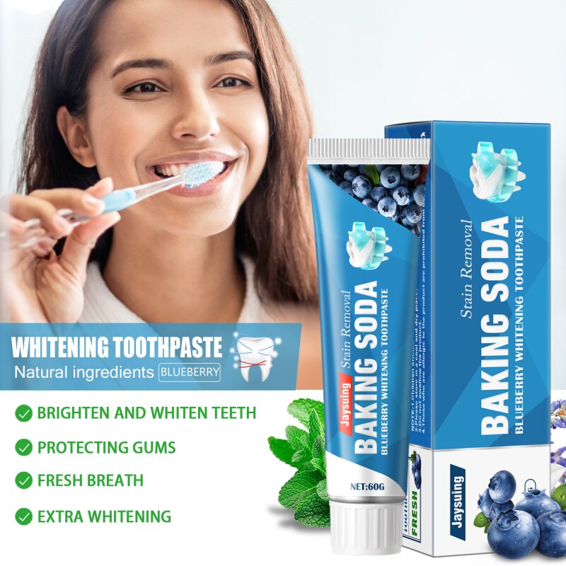 Baking Soda Toothpaste Teeth Whitening Cleansing Teeth Stains Removal Breath Freshen Fruit Flavor Tooth Paste Teeth Whitening