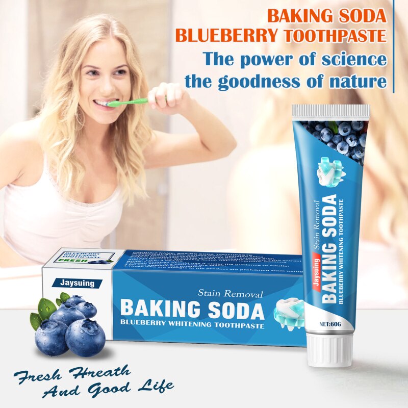 Baking Soda Toothpaste Teeth Whitening Cleansing Teeth Stains Removal Breath Freshen Fruit Flavor Tooth Paste Teeth Whitening