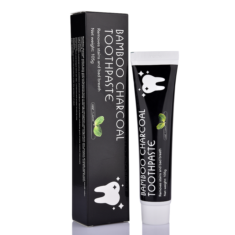 Bamboo Charcoal Toothpaste Refreshing Mint Flavor Oral Hygiene Cleaning Remove Tooth Stains Teeth Whitening Black Toothpaste