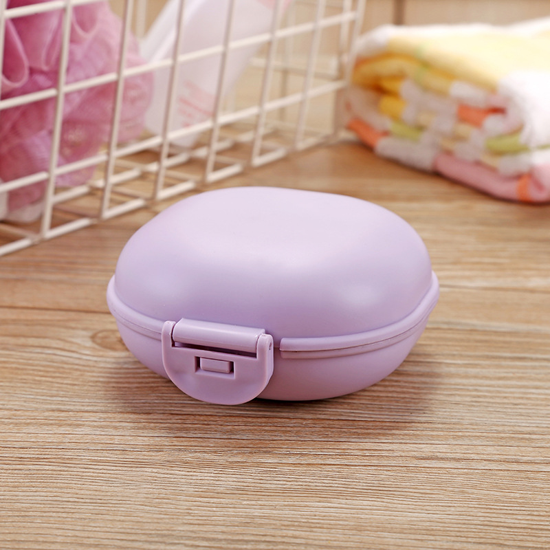 Waterproof Soap Box Multifunctional Convenient Candy Color Waterproof Drain Box Daily Necessities Portable Soap Dish With Lid