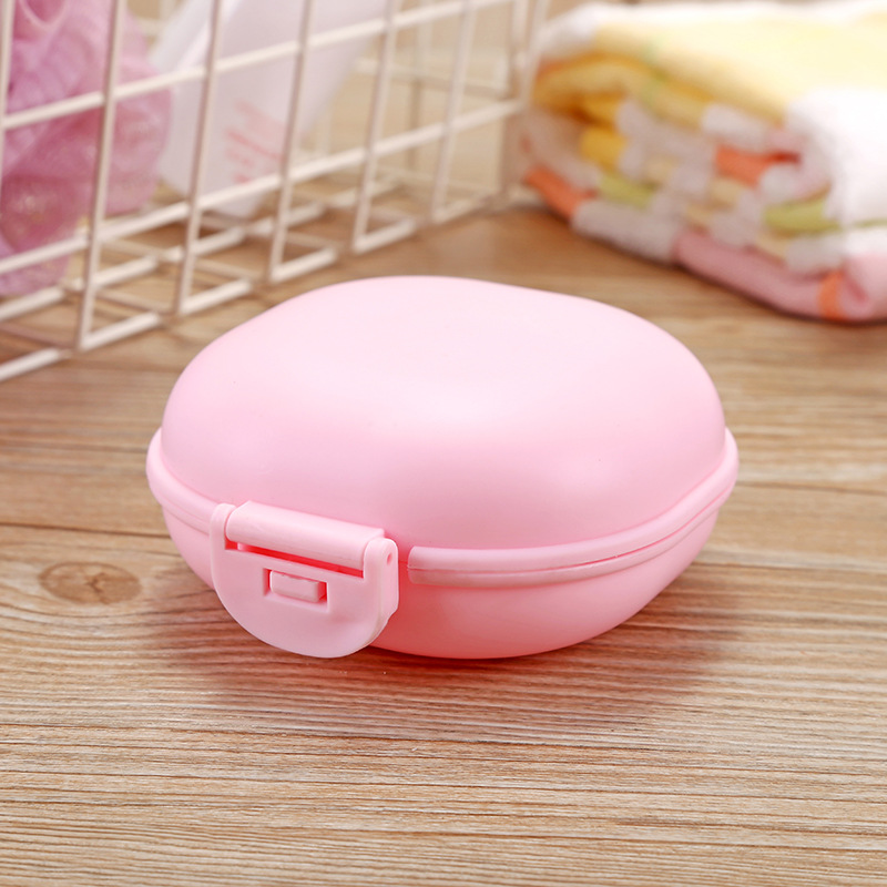 Waterproof Soap Box Multifunctional Convenient Candy Color Waterproof Drain Box Daily Necessities Portable Soap Dish With Lid