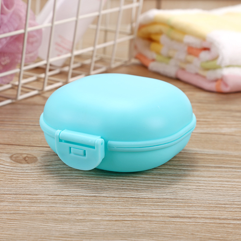 Waterproof Soap Box Multifunctional Convenient Candy Color Waterproof Drain Box Daily Necessities Portable Soap Dish With Lid