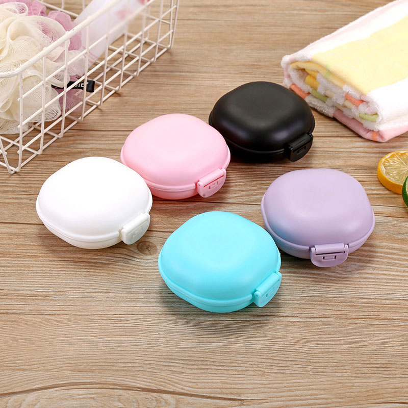 Waterproof Soap Box Multifunctional Convenient Candy Color Waterproof Drain Box Daily Necessities Portable Soap Dish With Lid