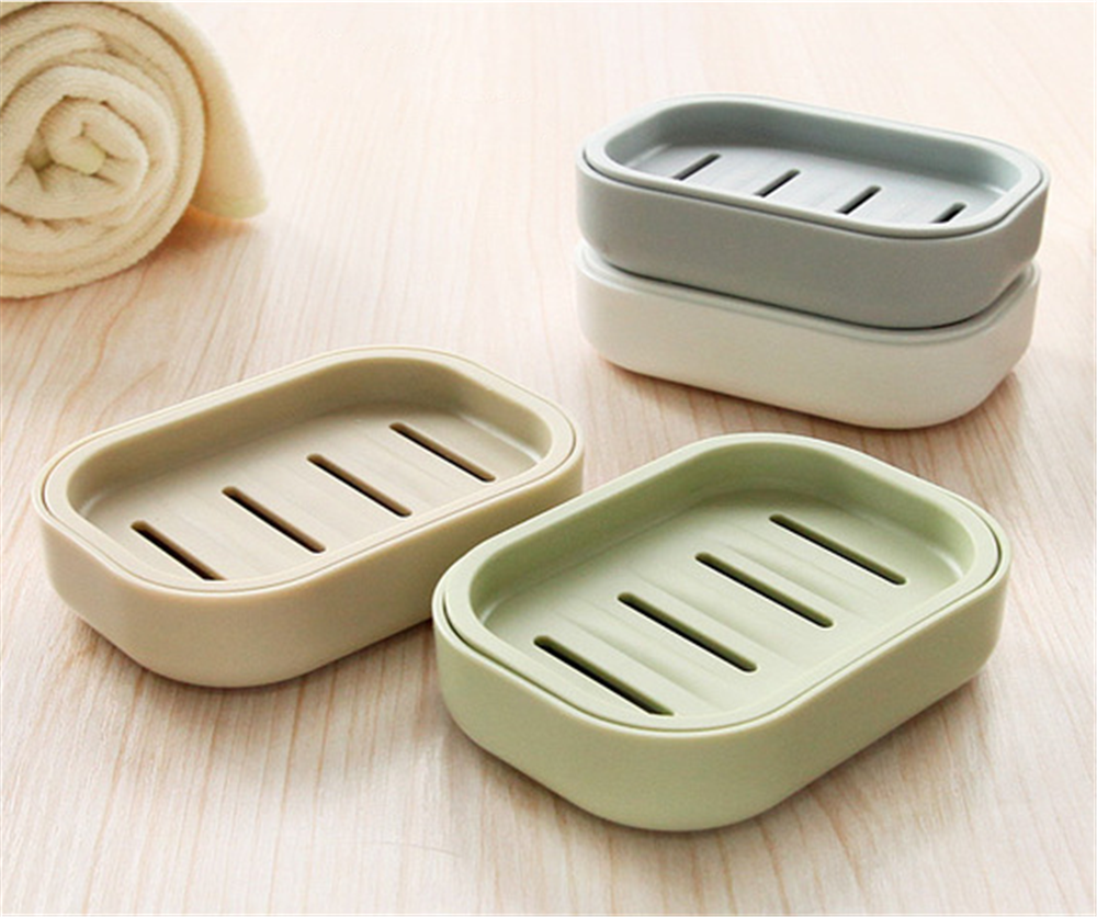 New Bathroom Dish Plate Case Home Shower Travel Hiking Holder Container Soap Box Plastic Soap Box Dispenser Soap Rack