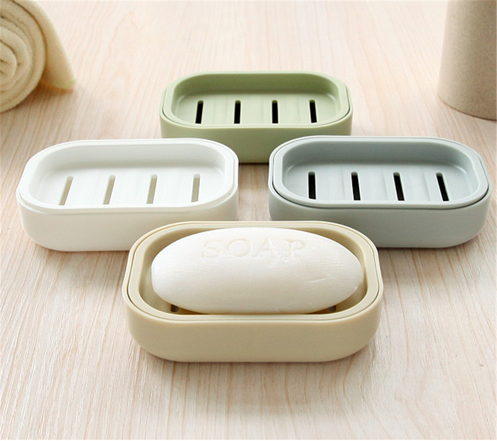 New Bathroom Dish Plate Case Home Shower Travel Hiking Holder Container Soap Box Plastic Soap Box Dispenser Soap Rack