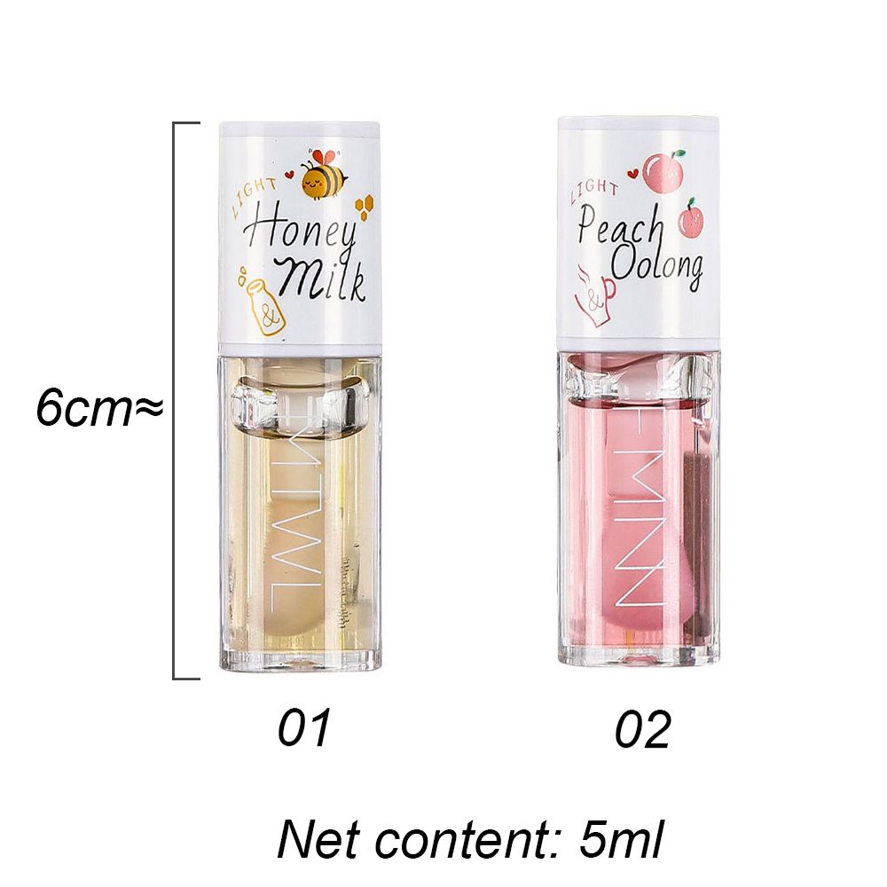 Moisturizing Lip Essence Oil Lip Balm Honey Milk Peach Oolong Repair Moisturize Soft Lighten Lip Lines Lip Cosmetics for Women