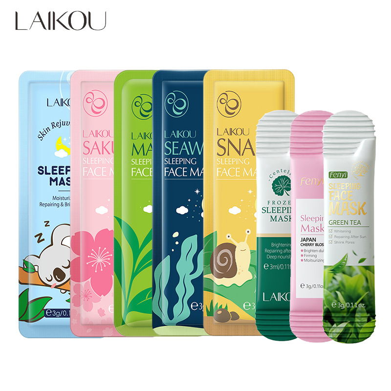 8pcs LAIKOU Moisturizing Facial Mask Anti Wrinkle Hydrating Sleeping Face Sheet Masks Face Mask Beauty Korean Skin Care Products