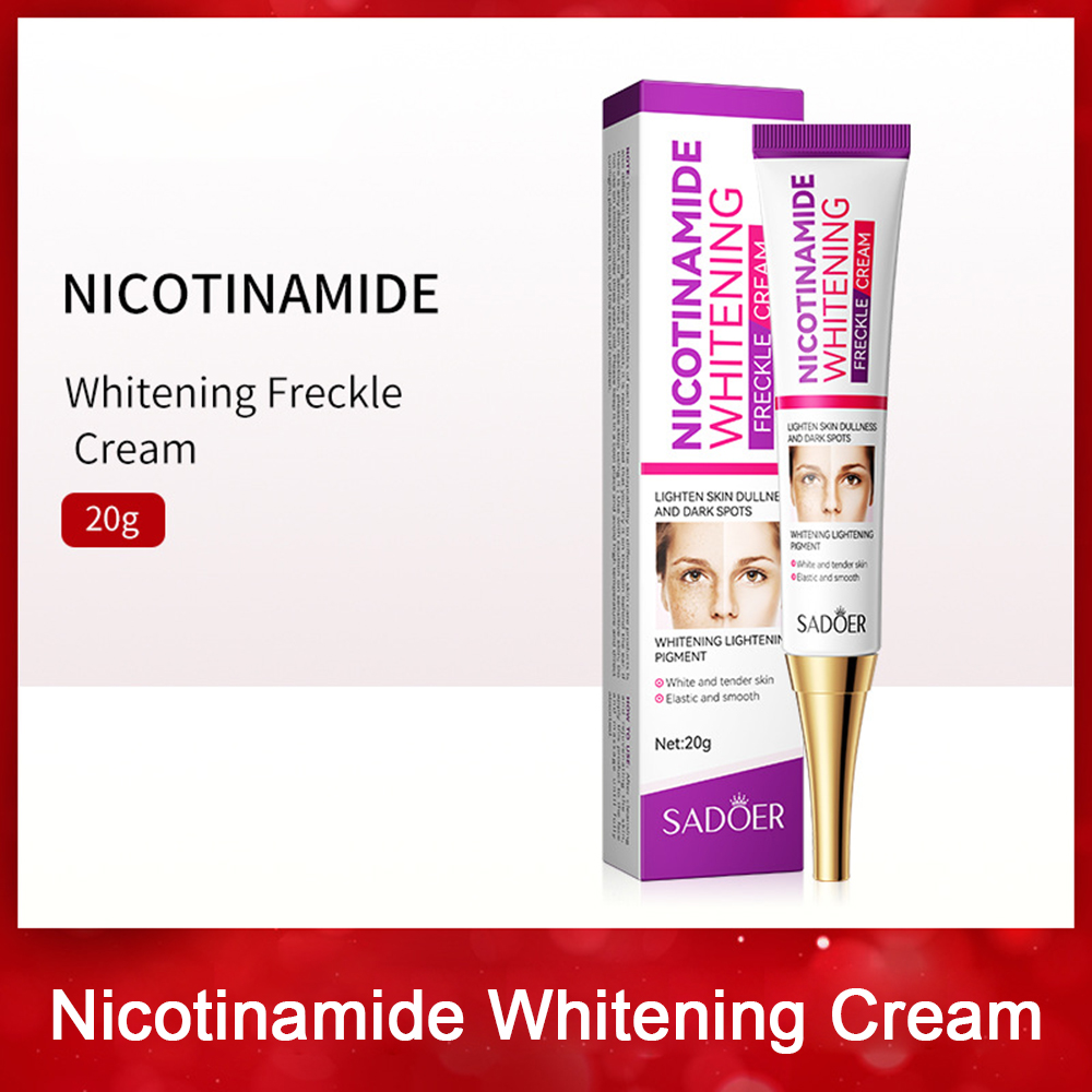 Nicotinamide Whitening Freckles Cream Remove Melasma Dark Spot Acne Marks Lightening Melanin Brightens Skin Tone Face Skin Care