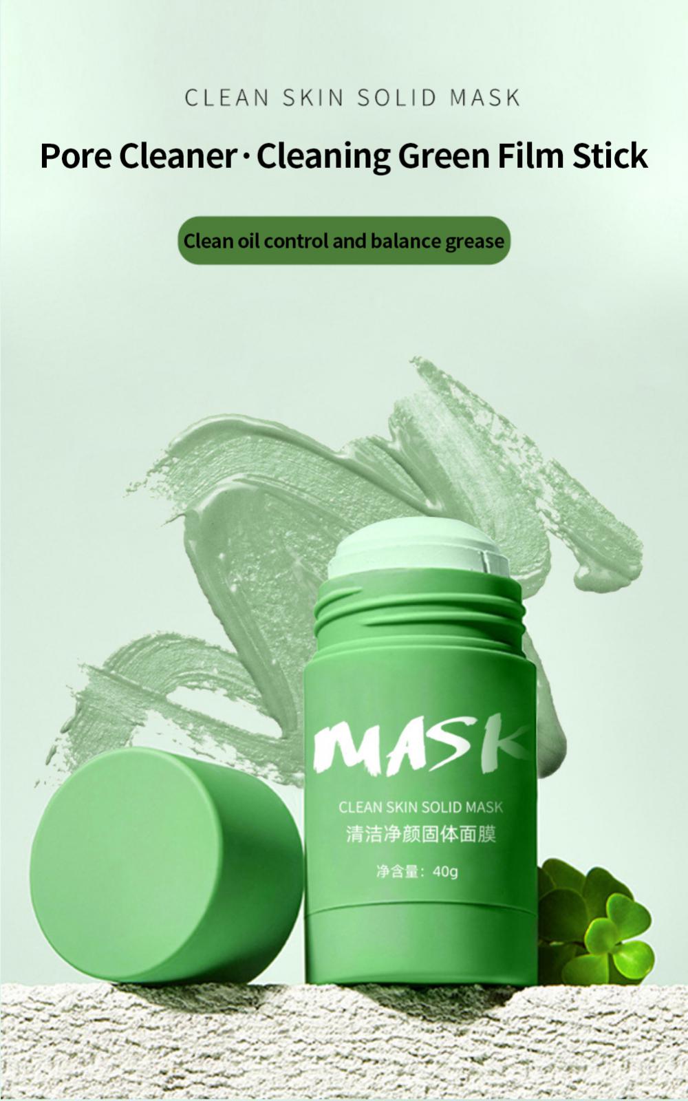 Green Tea Face Mask Cleaning Mask Stick Deep Moisturizing Shrink Pores Blackhead Acne Facial Film Korean Skin Care Product