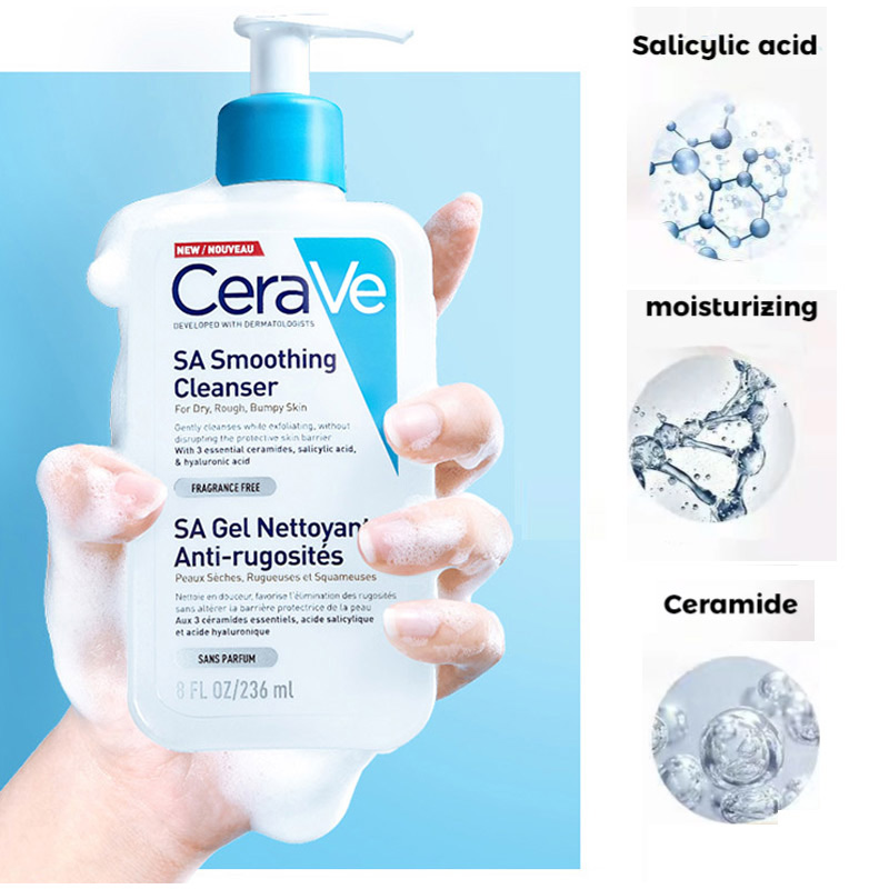 CeraVe Cleanser No Foam Facial Cleanser Amino Acid Face Moisturizing Body Lotion Whitening Cream For Dry Skin Care SA Salicylic