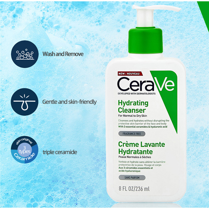 CeraVe Cleanser No Foam Facial Cleanser Amino Acid Face Moisturizing Body Lotion Whitening Cream For Dry Skin Care SA Salicylic