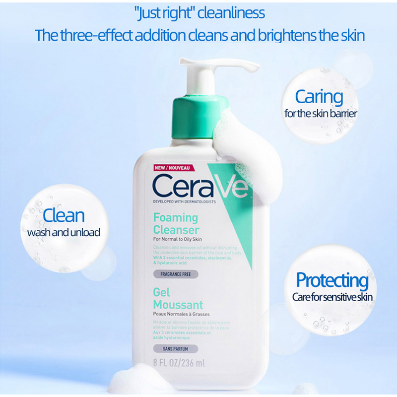 CeraVe Cleanser No Foam Facial Cleanser Amino Acid Face Moisturizing Body Lotion Whitening Cream For Dry Skin Care SA Salicylic