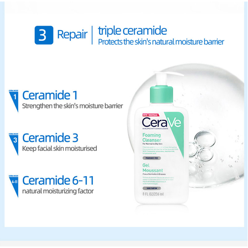 CeraVe Cleanser No Foam Facial Cleanser Amino Acid Face Moisturizing Body Lotion Whitening Cream For Dry Skin Care SA Salicylic