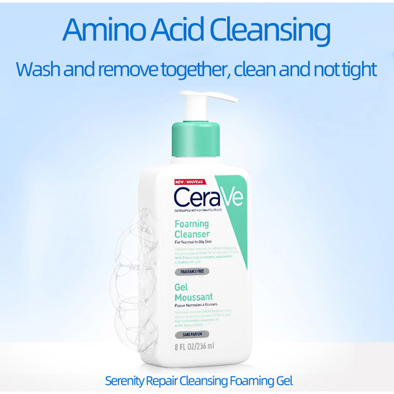 CeraVe Cleanser No Foam Facial Cleanser Amino Acid Face Moisturizing Body Lotion Whitening Cream For Dry Skin Care SA Salicylic