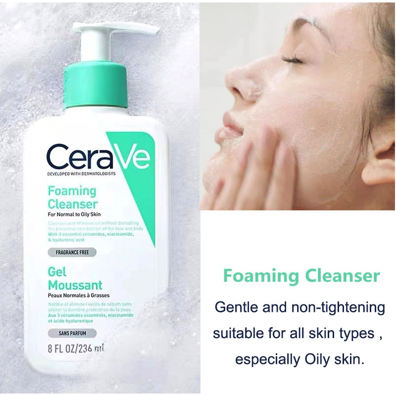 CeraVe Cleanser No Foam Facial Cleanser Amino Acid Face Moisturizing Body Lotion Whitening Cream For Dry Skin Care SA Salicylic