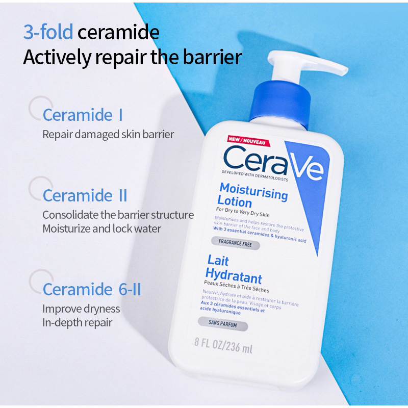 CeraVe Cleanser No Foam Facial Cleanser Amino Acid Face Moisturizing Body Lotion Whitening Cream For Dry Skin Care SA Salicylic