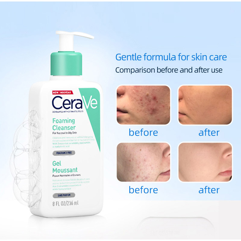 CeraVe Cleanser No Foam Facial Cleanser Amino Acid Face Moisturizing Body Lotion Whitening Cream For Dry Skin Care SA Salicylic