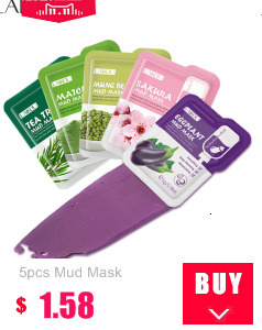 LAIKOU 5pcs Mud Mask Clay Mask Sakura Matcha Eggplant Tea Tree Mung Bean Oil-Control Deep Cleansing Whitening Facial Skin Care