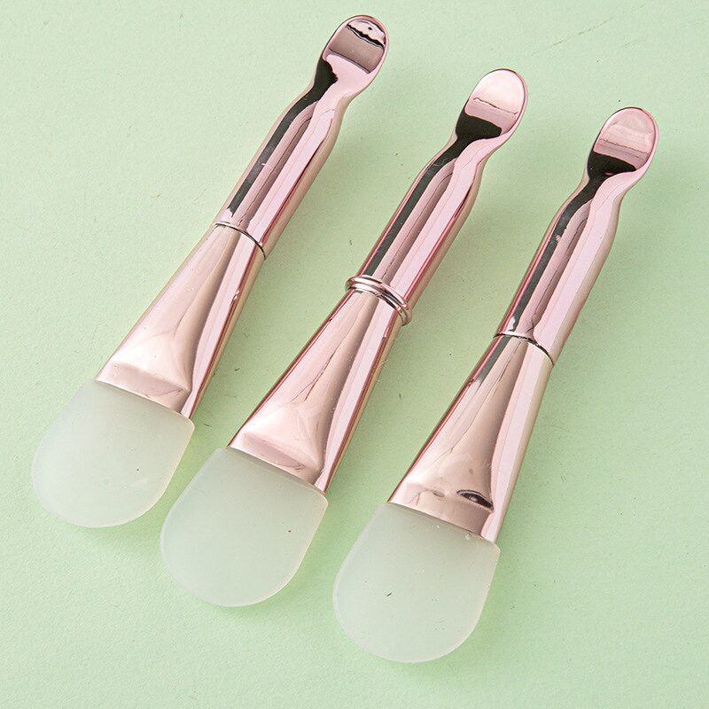 1pc Double-headed Silicone Mask Brush Soft Head Facial Massager Cleaning Brush Face Smear Brush Professional Skin Care Tools