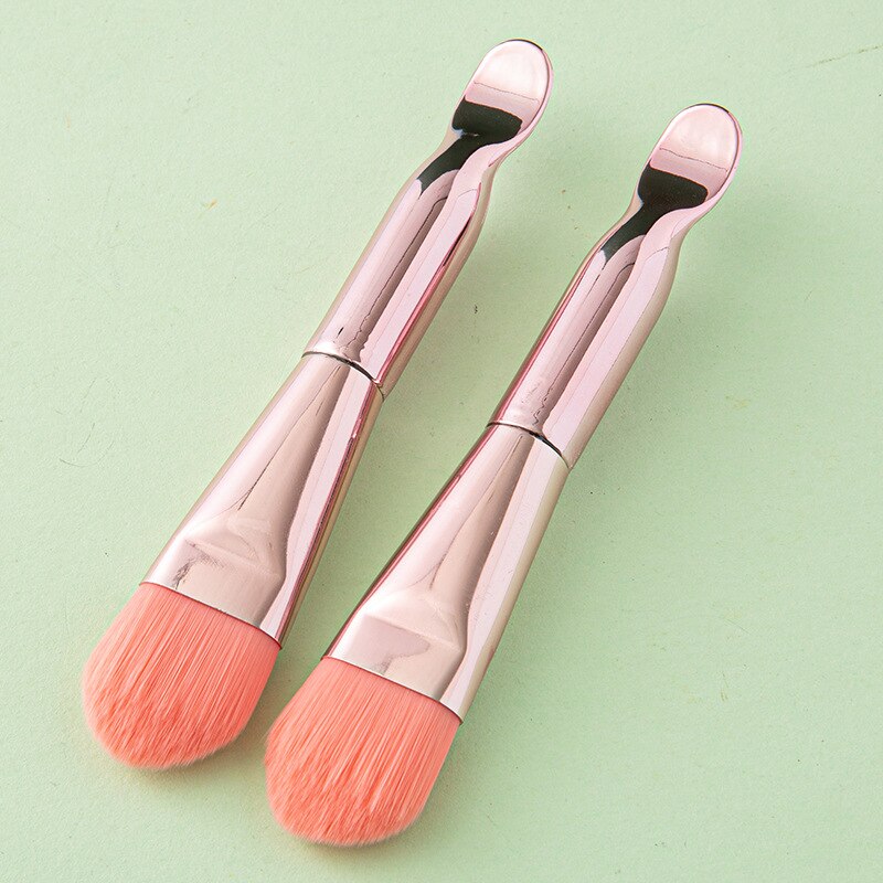 1pc Double-headed Silicone Mask Brush Soft Head Facial Massager Cleaning Brush Face Smear Brush Professional Skin Care Tools