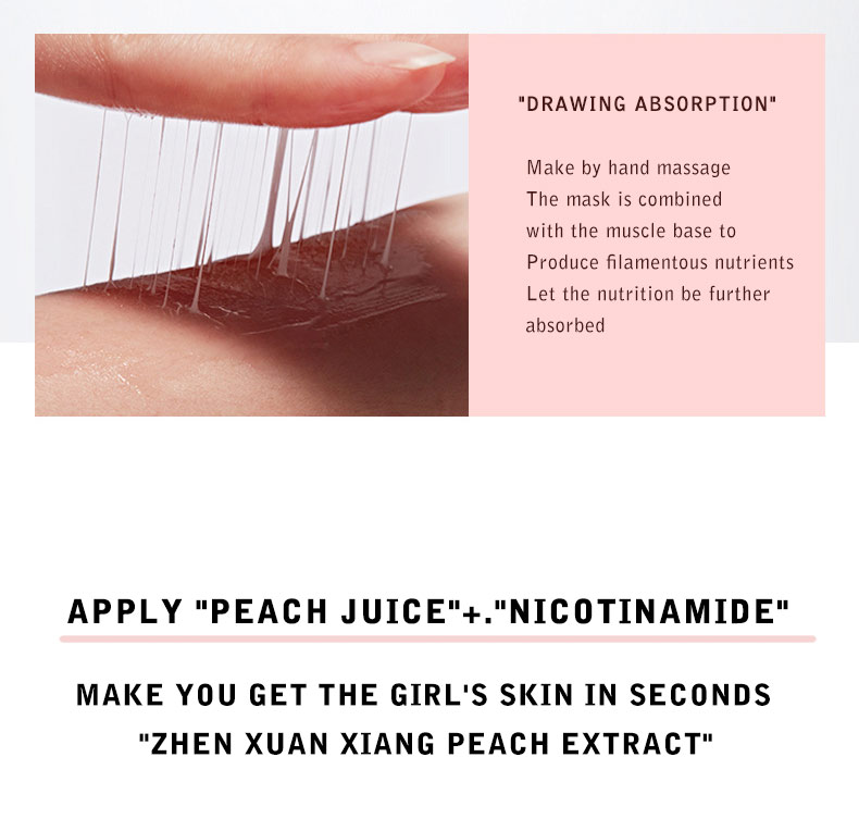 10pcs Peach Niacinamide Sleeping Mask Moisturizing Oil-Control Anti Wrinkle Disposable Face Mask Whitening Shrink Pore Skin Care