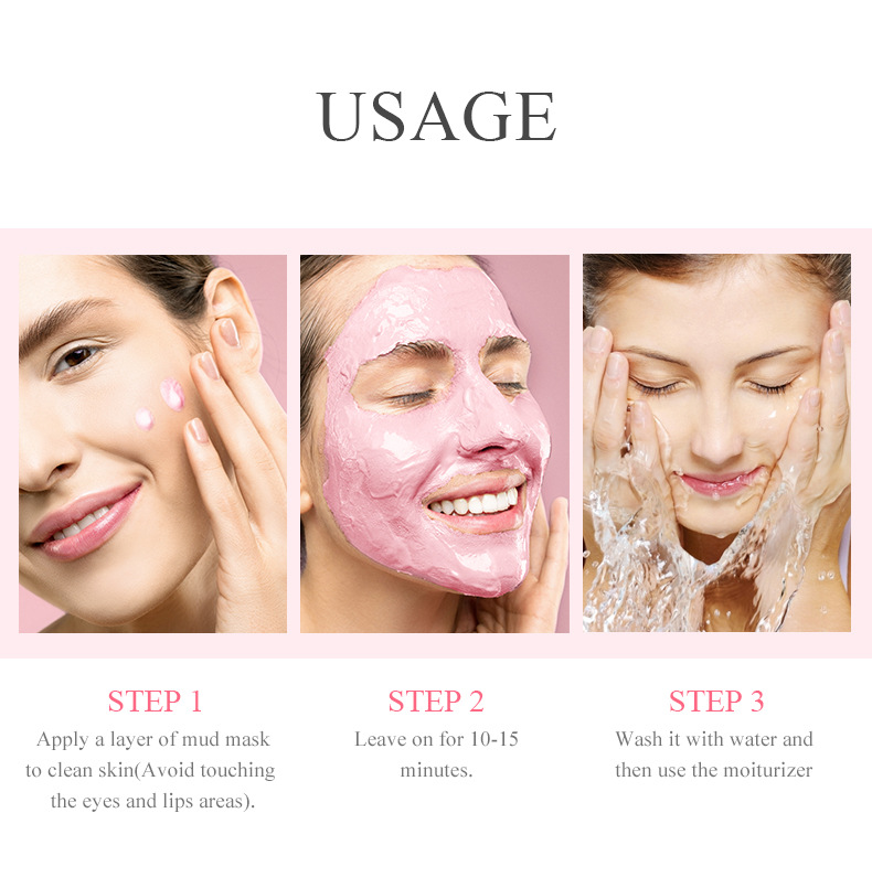 LAIKOU 7Pcs Mud Face Mask Mung Bean Matcha Cherry Blossoms Moisturizing Oil Control Anti Wrinkle Facial Mask Beauty Skin Care